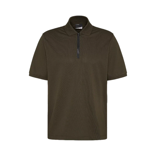 Bugatti Polo shirt With zip in olive